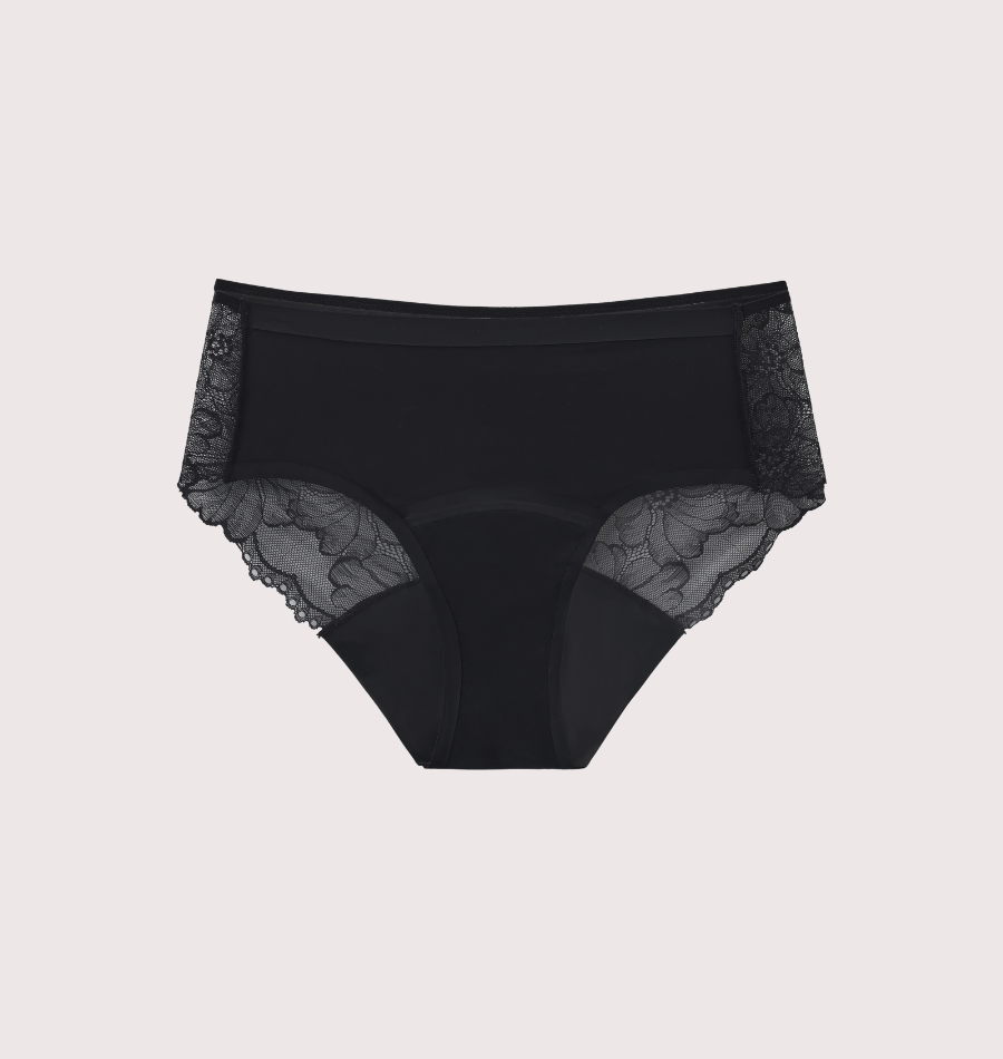 Floral Lace Brief – 100% Leakproof