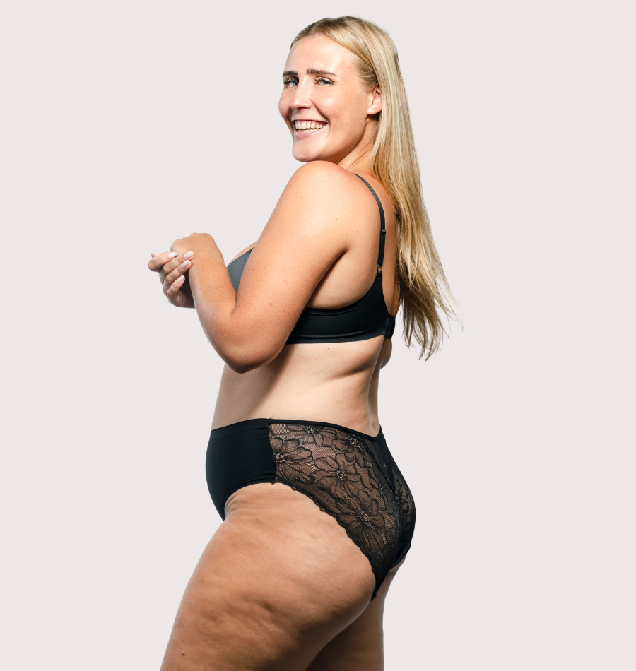 Floral Lace Brief – 100% Leakproof