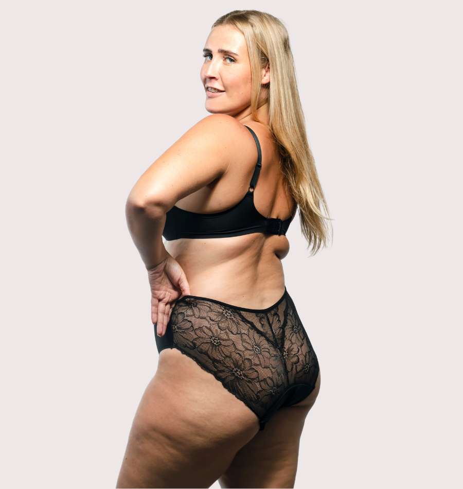 Floral Lace Brief – 100% Leakproof